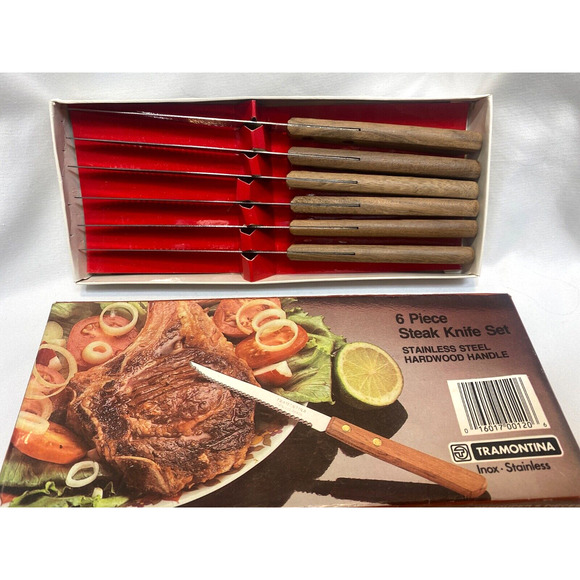 Tramontina A-253 Stainless Steel Blade 6 Pieces Steak Knife Utility Set - Picture 2 of 6